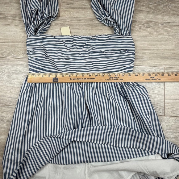 Abercrombie & Fitch Blue and White Striped Mini Dress - Picture 8 of 10